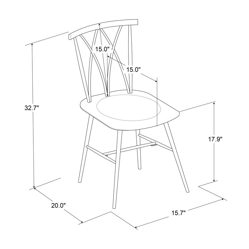 Mistana™ Eakes Metal Dining Chair & Reviews Wayfair